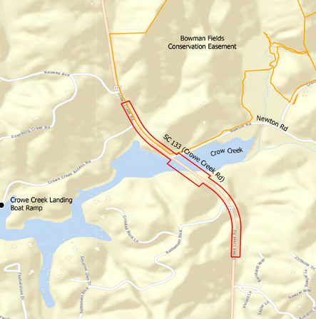 Detour map of project area