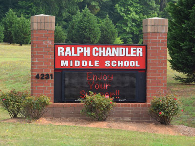 Photo of Fork Shoals School sign