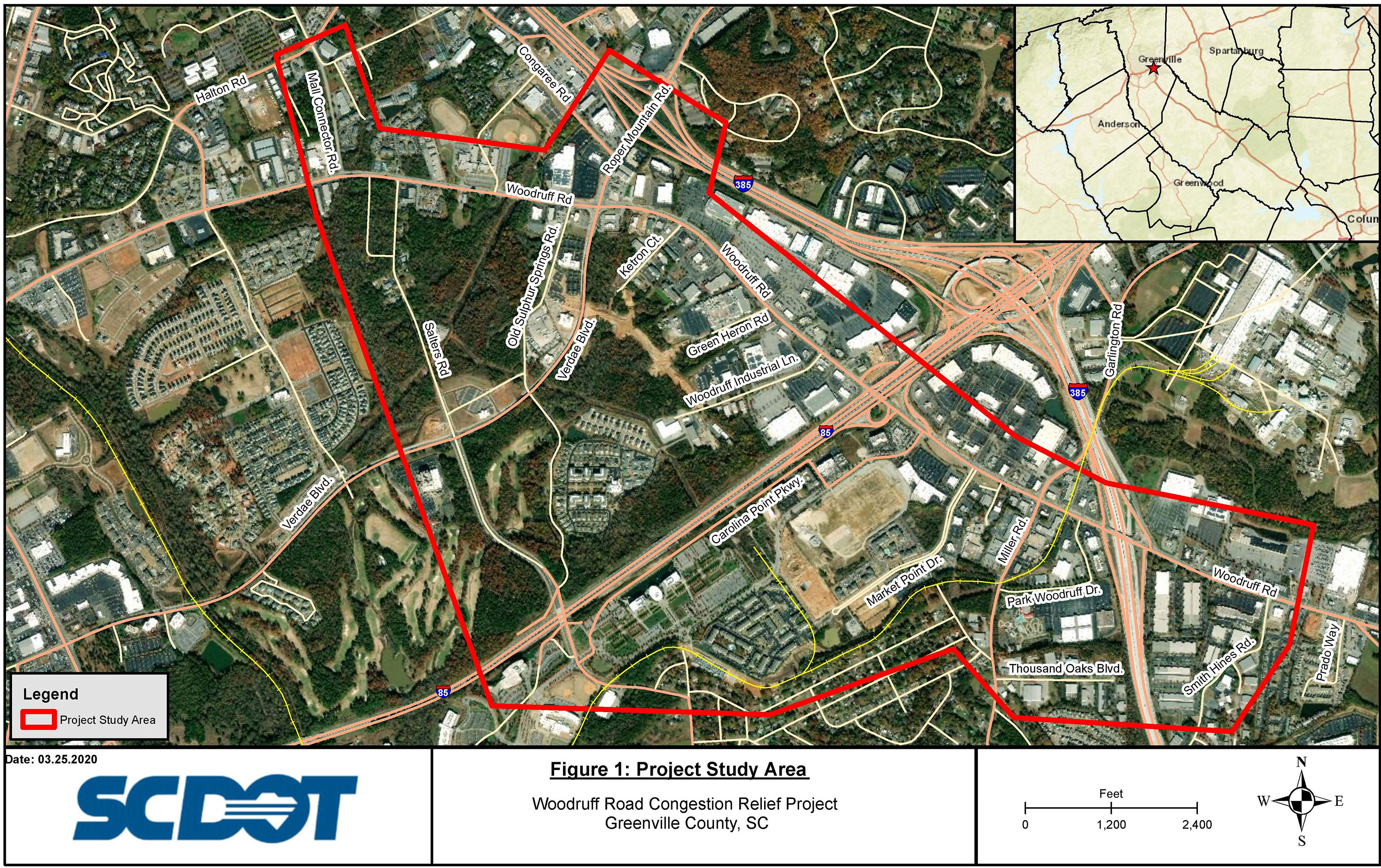 Woodruff Road Project Location Map