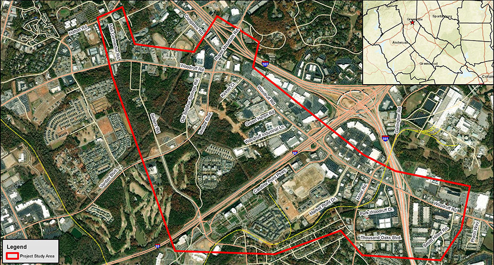 Woodruff Road Project Location Map