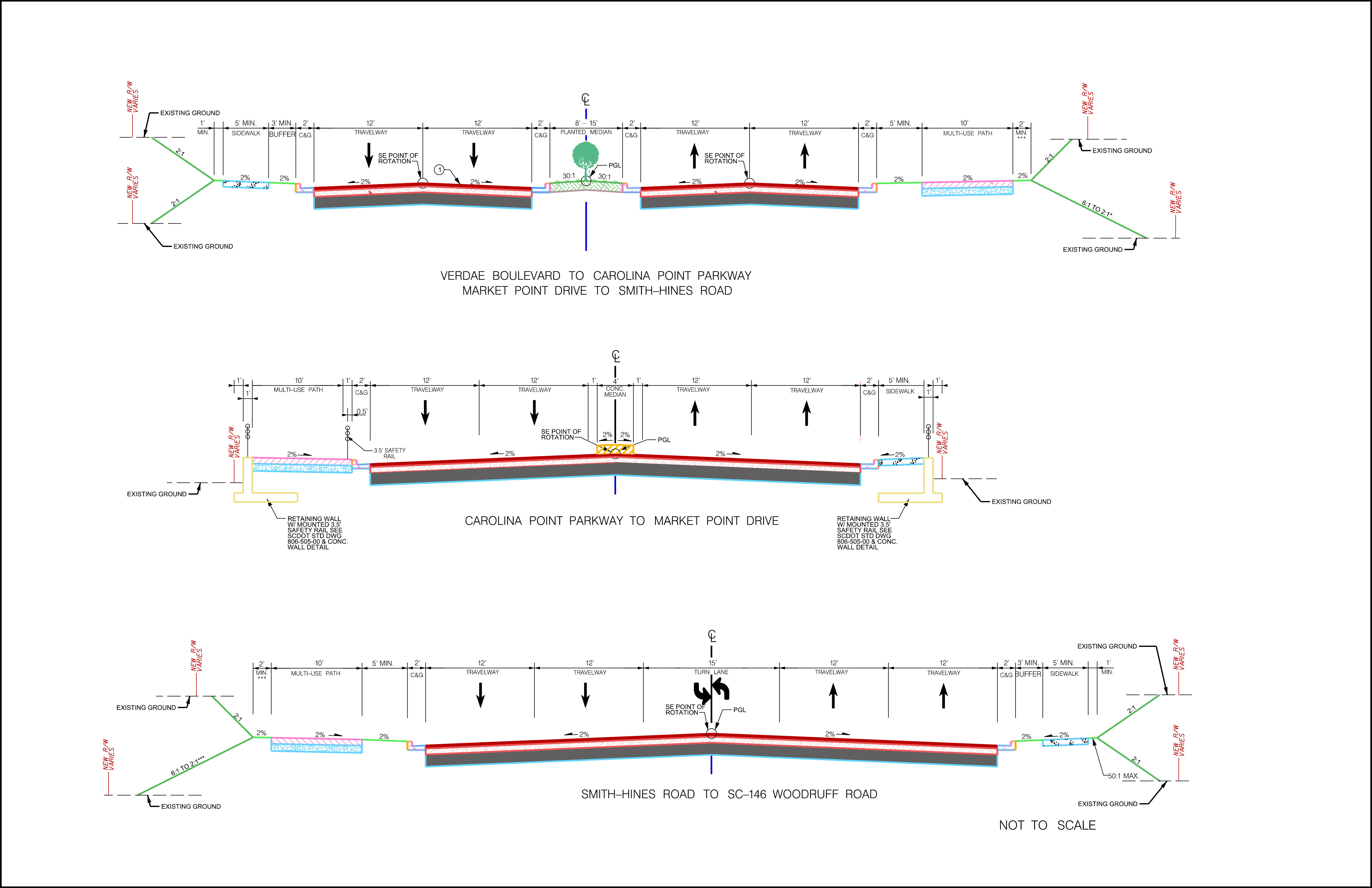 Woodruff Road Project Typical Sections